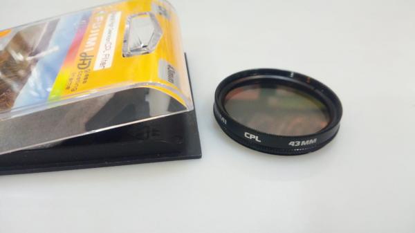 CPL Поляризационный фильтр 43 мм на объектив камеры Саnоn, Sony, Nikоn, Оlymрus